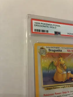 Pokemon TCG Dragonite Fossil 4/62 Holo Rare PSA 5 1999 English - Image 3