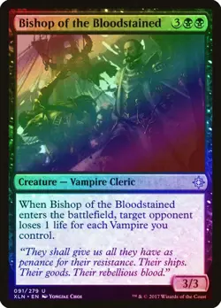 Bishop of the Bloodstained FOIL Ixalan PLD Black Uncommon MAGIC CARD ABUGames - Image 1