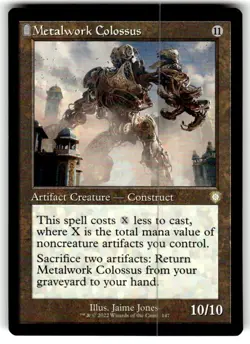 Metalwork Colossus MTG Brothers War Commander Rare NM x1 - Retro Magic Card - Image 1