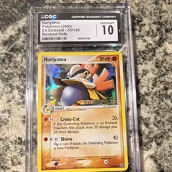 Pokemon Hariyama EX Emerald 31/106 Reverse Holo CGC rated 10! - Image 1