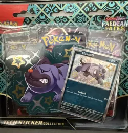Pokemon Scarlet & Violet Paldean Fates Maschiff Tech Sticker Collection SEALED - Image 1