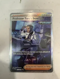 Pokemon Professor Turo's Scenario 257/182 Paradox Rift Full Art Rare Holo - Image 1