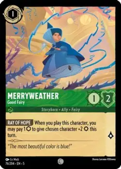 4x Merryweather - Good Fairy - 76/204 - Common NM-Mint Disney Lorcana: Shimmerin - Image 1