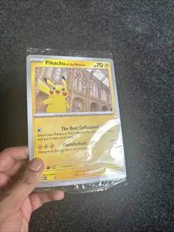 In Hand - Pikachu At The Museum Pokemon Card Jumbo Oversized - Natural History - Image 4