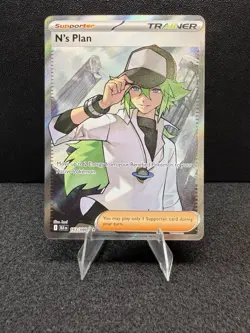 Pokemon N's Plan 163/086 Sv: Black Bolt Holo Ultra Rare Trainer-Supporter Card - Image 1