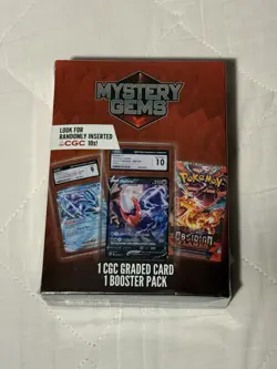 Pokemon Mystery Gems Box (1 CGC Graded Card & 1 Booster Pack) Factory Sealed Box - Image 1