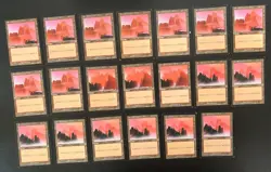 MTG 20X JAPANESE URZA'S SAGA MOUNTAIN MAGIC THE GATHERING COMMON BASIC LAND - Image 1