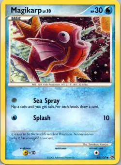 Pokemon TCG Magikarp 65/100 Stormfront LP - Image 1