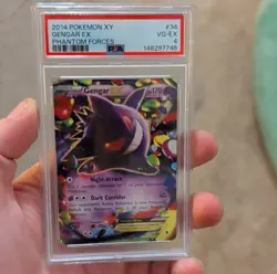 Pokemon Gengar EX 34/119 Ultra Rare Holo XY Phantom Forces PSA 4 - Image 1