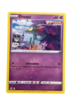 New: 2021 Pokemon TCG Dreepy 128 Swsh08: Fusion Strike Regular Common - Image 1