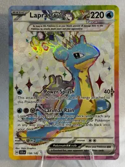 Pokemon TCG Lapras ex 158/142 Full Art Secret Rare Tera Holo Sv07: Stellar Crown - Image 1