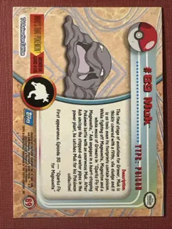 2000 Topps Pokemon TV Animation Series 2 Blue Logo - Muk #89 Foil NM-M - Image 2