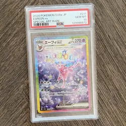 Pokemon TCG Espeon ex Sv8a: Terastal Fest Ex 211/187 Special Art Rare Holo PSA … - Image 1