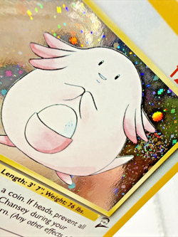 Chansey Holo Rare 3/130 Pokemon TCG Base Set 2 - NICE SWIRL LP+ - Image 3