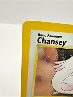 Chansey Holo Rare 3/130 Pokemon TCG Base Set 2 - NICE SWIRL LP+ - Image 4