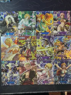 One Piece Set of 12 Collectible Character Anime Foiled Cards CCG Luffy Nami - Image 1