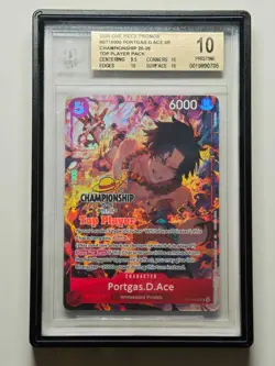 Portgas D. Ace ST15-005 EN ONE PIECE TCG 25-26 CS Top Player, BGS 10 Pristine - Image 1