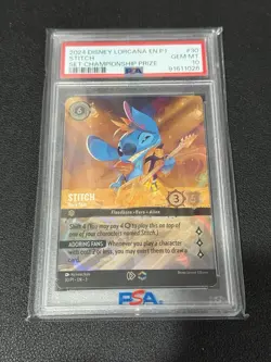 Stitch - Rock Star (Store Championship) Disney Lorcana Promo PSA 10 GEM MINT - Image 1