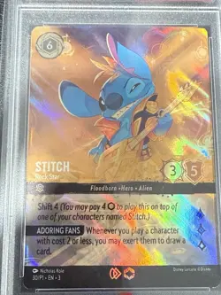 Stitch - Rock Star (Store Championship) Disney Lorcana Promo PSA 10 GEM MINT - Image 5