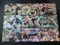 One Piece Set of 9 Collectible Character Anime Cyberpunk Cards CCG Luffy Nami - Image 1