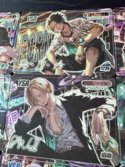 One Piece Set of 9 Collectible Character Anime Cyberpunk Cards CCG Luffy Nami - Image 3