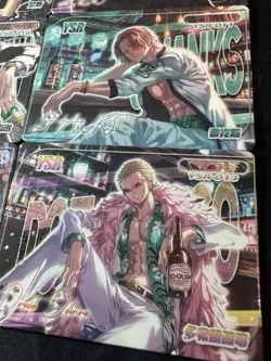 One Piece Set of 9 Collectible Character Anime Cyberpunk Cards CCG Luffy Nami - Image 5