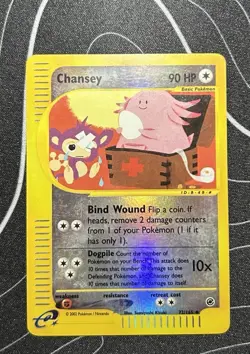 Pokemon Chansey Reverse Holo 072/165 Expedition Base Set Uncommon 2002 Card - Image 1