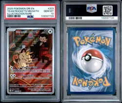PSA 10 - Team Rocket's Meowth 203/182 Destined Rivals Illustration Rare POKEMON - Image 4
