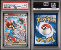 Pokemon Mega Lucario ex Mega Evolution Special Illustration Rare #179 PSA 10 - Image 1