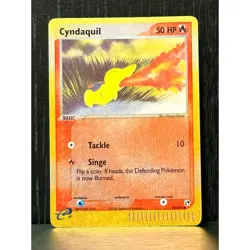 2003 Pokemon Cyndaquil EX Sandstorm 59/100 Reverse Holo Rare MP - Image 1