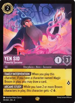 2024 Disney Lorcana Ursula's Return Yen Sid Powerful Sorcerer #59 - Image 1