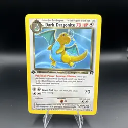 Pokemon Dark Dragonite TCG 1st Edition Non-Holo Card 22/82 Team Rocket WOTC NM - Image 1