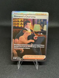 Pokemon TCG Scarlet & Violet 151 Giovanni's Charisma Card #204/165 - Image 1