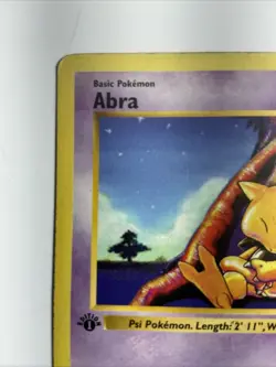Abra 043/102 Base Set (Shadowless) Regular 1st Edition Rare Pokemon Vintage Card - Image 2