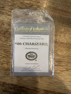Charizard Pokemon 23K Gold Plated Trading Card Burger King 1999 - Image 3