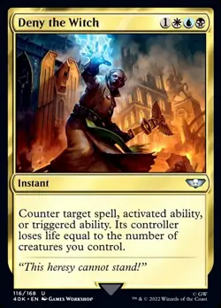 1 x Deny the Witch - Universes Beyond: Warhammer 40,000 - NM-Mint - MTG - Image 1