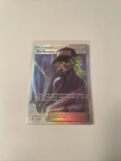 Pokemon N's Resolve Cosmic Eclipse Ultra Rare Full Art SM Holo Card 232/236 - Image 1