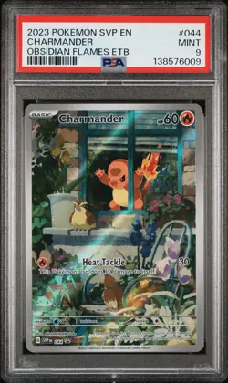2023 POKEMON SVP EN-SV BLACK STAR PROMO #044 CHARMANDER PSA 9 - Image 1