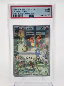 Charmander 44 - PSA 9 Mint - 2023 Pokemon Obsidian Flames ETB Black Star Promo - Image 1