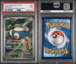 2023 POKEMON SVP EN-SV BLACK STAR POKEMON CENTER PROMO #051 SNORLAX 151 PSA 9🔥 - Image 3