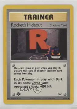 Rocket's Hideout 1st Ed. Pokemon Neo Revelation #63 2001 - Image 1