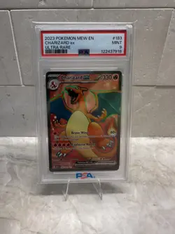 2023 POKEMON MEW EN-151 ULTRA RARE #183 CHARIZARD EX PSA 9 TCG MINT - Image 1