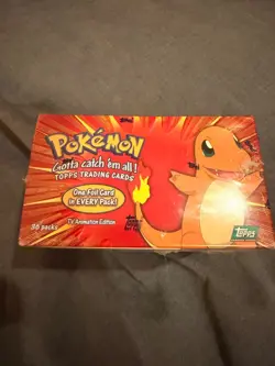 1999 Pokemon Topps TV Series 1 Sealed Booster Box GREEN LOGO Rare - Image 2