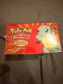1999 Pokemon Topps TV Series 1 Sealed Booster Box GREEN LOGO Rare - Image 5