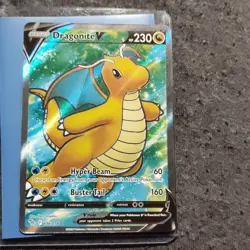 Pokemon Dragonite V Full Art Holo Ultra Rare 076/078 Pokemon GO TCG Card - Image 1