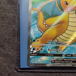 Pokemon Dragonite V Full Art Holo Ultra Rare 076/078 Pokemon GO TCG Card - Image 5
