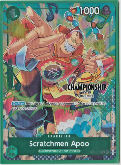 One Piece Card Game - Scratchmen Apoo - Championship promo - EB01-015 - English - Image 1