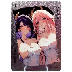 Raiden & Yae Miko CP - Genshin Impact - Goddess Story Anime Waifu Trading Card - Image 1