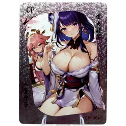 Yae Miko & Raiden CP - Genshin Impact - Goddess Story Anime Waifu Trading Card - Image 1