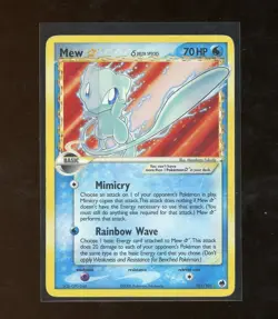 2006 Pokemon EX Dragon Frontiers Mew GOLD STAR Holo Foil 101/101 Delta Species - Image 1